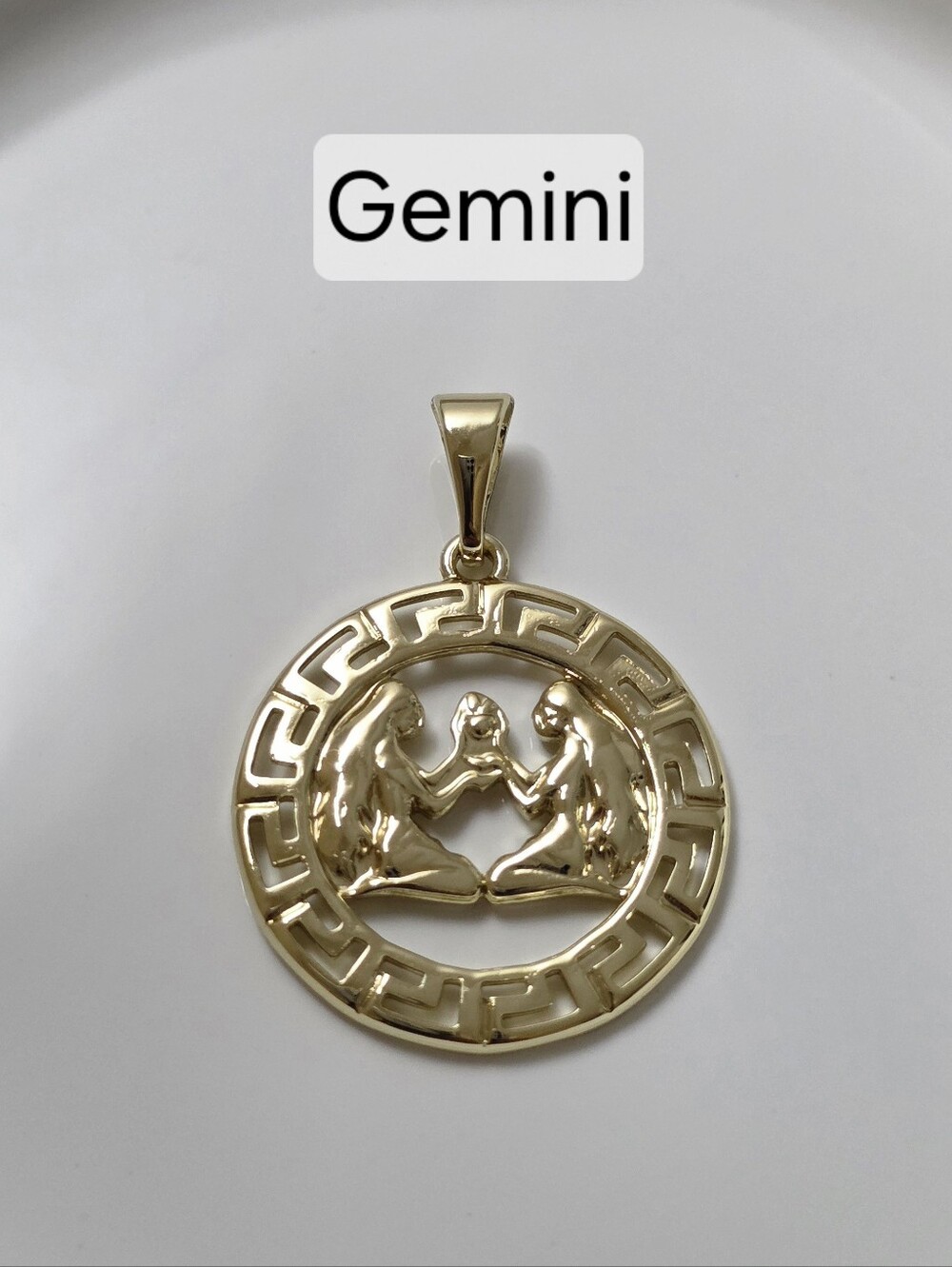 Zodiac Gemini Design Sign Pendant